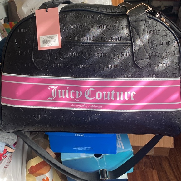 Juicy Couture Liquorice Fashionista Rosie Weekender Travel Bag NWT - Picture 6 of 11